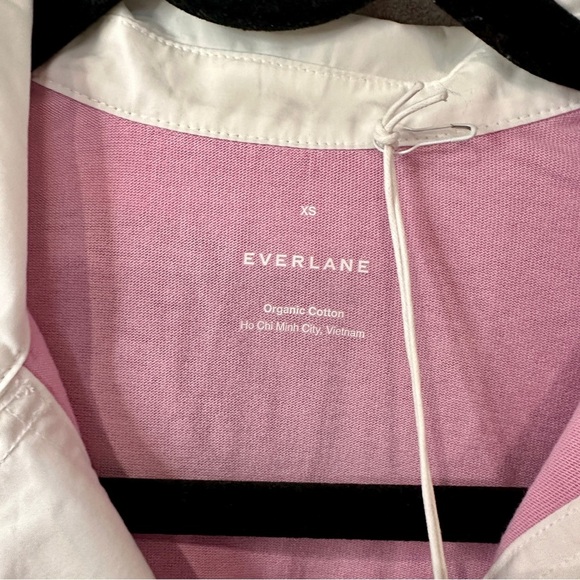 Everlane Polo Dress Organic Cotton Preppy Tenniscore XS Pink/White - Picture 11 of 15